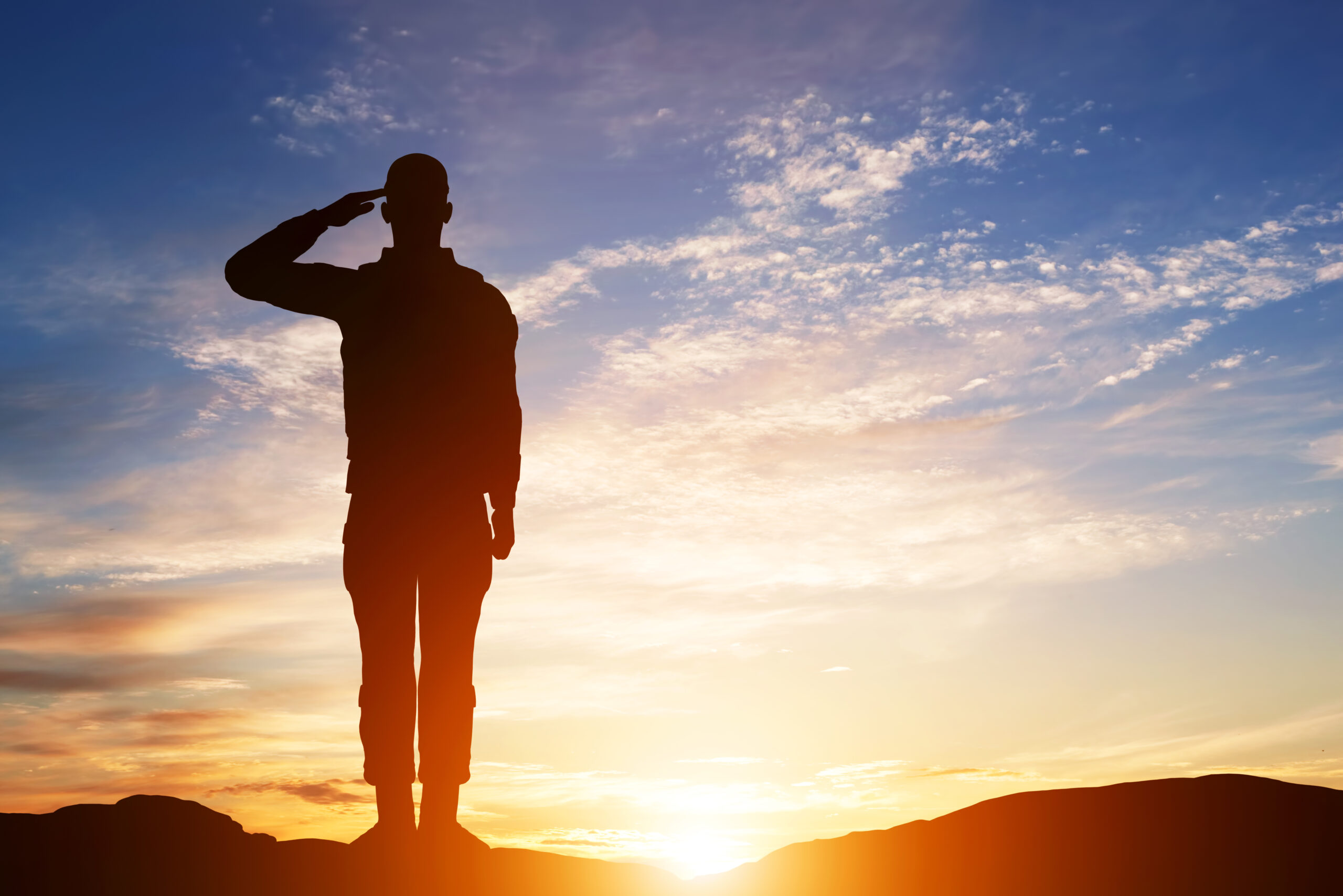 Saluting Man